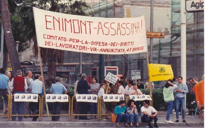 enimont assassina manifestazione Brindisi