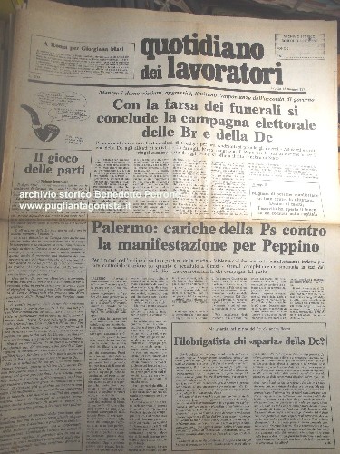Quot lavoratori 13 maggio 78  Palermo cariche contro corteo Impastato (ridotta)