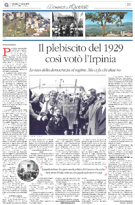 quotidiano del sud plebiscito 1929