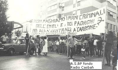 comitato antinucleare Brindisi no ai piani ENEL manifestazioni